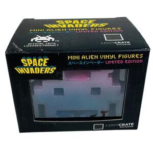 Loot Crate Space Invaders Mini Alien Vinyl Figure Purple Blue‎ Limited Edition
